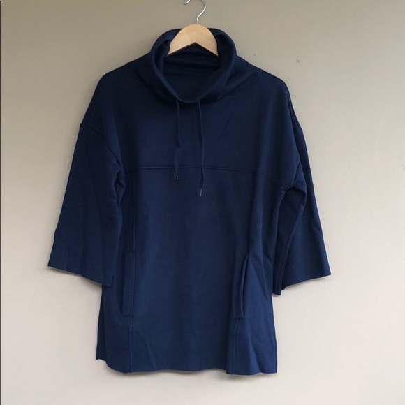 NEW • Ugg • Astrid Poncho Sweatshirt Navy Blue - Picture 4 of 5